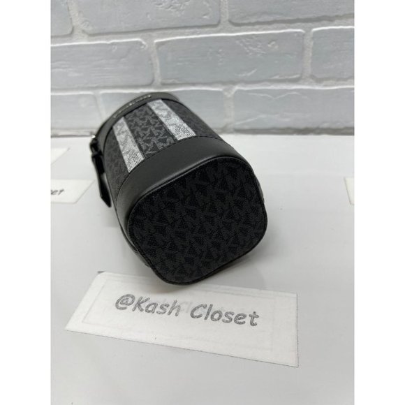 Michael Kors Wine Bottle Holder With Stripe Black Multi - Picture 6 of 8